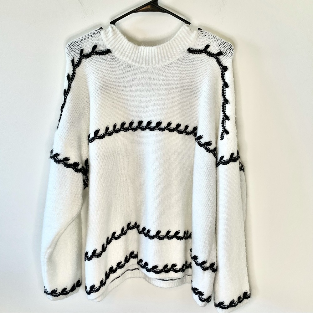 Ophelia Roe black and white sweater